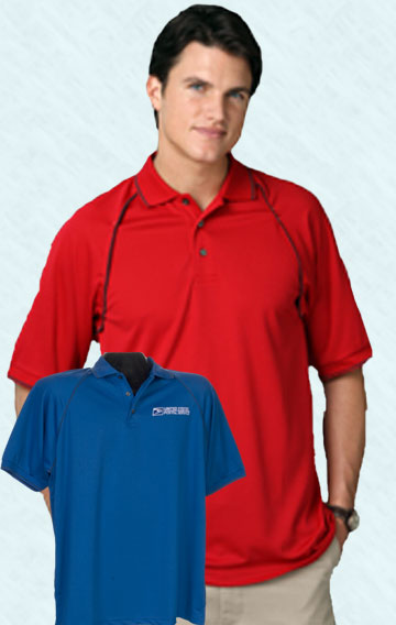 Men's Wicking Polo with Contrast Piping