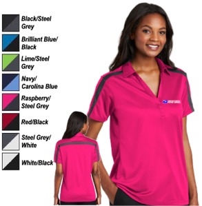 Ladies Silk Touch Performance Colorblock Stripe Polo